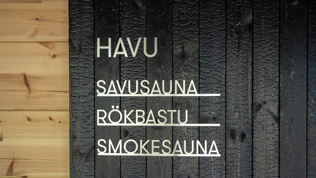Havu-savusaunan kyltti